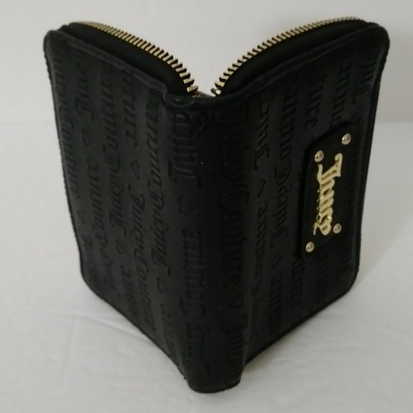 Juicy Couture Black Bi-fold Wallet Logo - Picture 5 of 13
